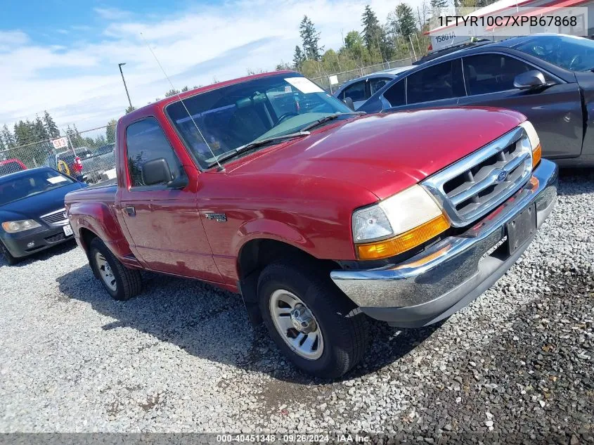 1999 Ford Ranger Xl/Xlt VIN: 1FTYR10C7XPB67868 Lot: 40451348