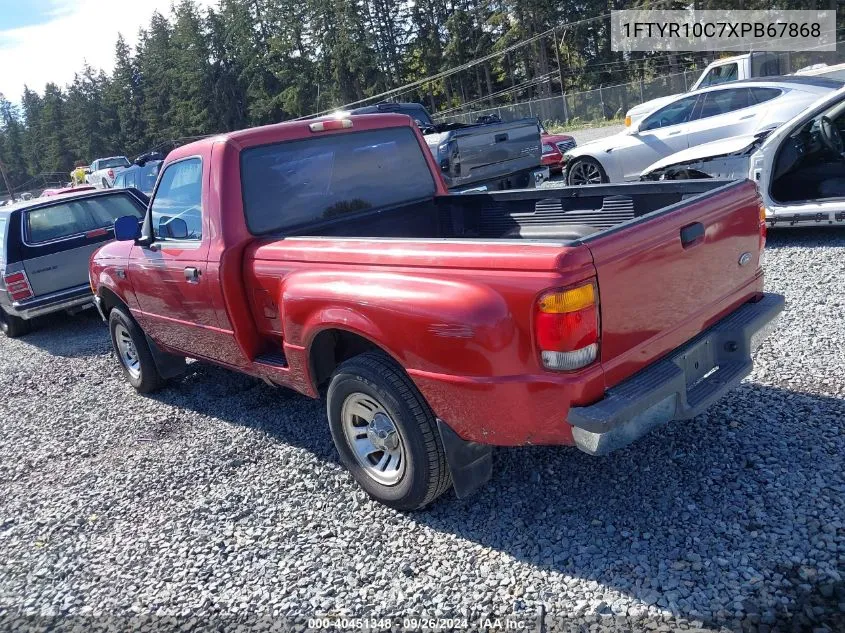 1999 Ford Ranger Xl/Xlt VIN: 1FTYR10C7XPB67868 Lot: 40451348