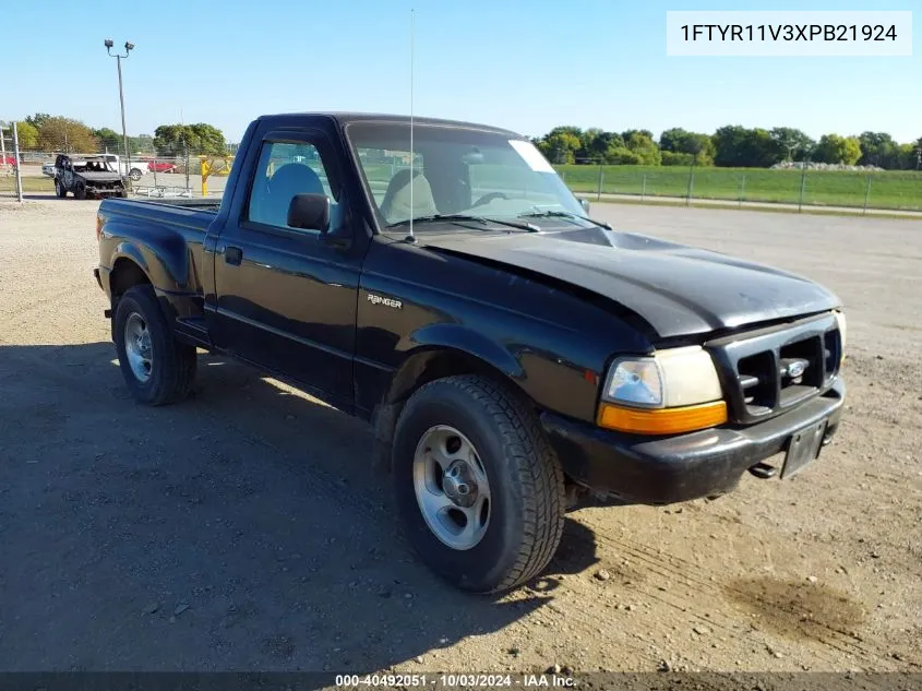 1999 Ford Ranger Xl/Xlt VIN: 1FTYR11V3XPB21924 Lot: 40492051