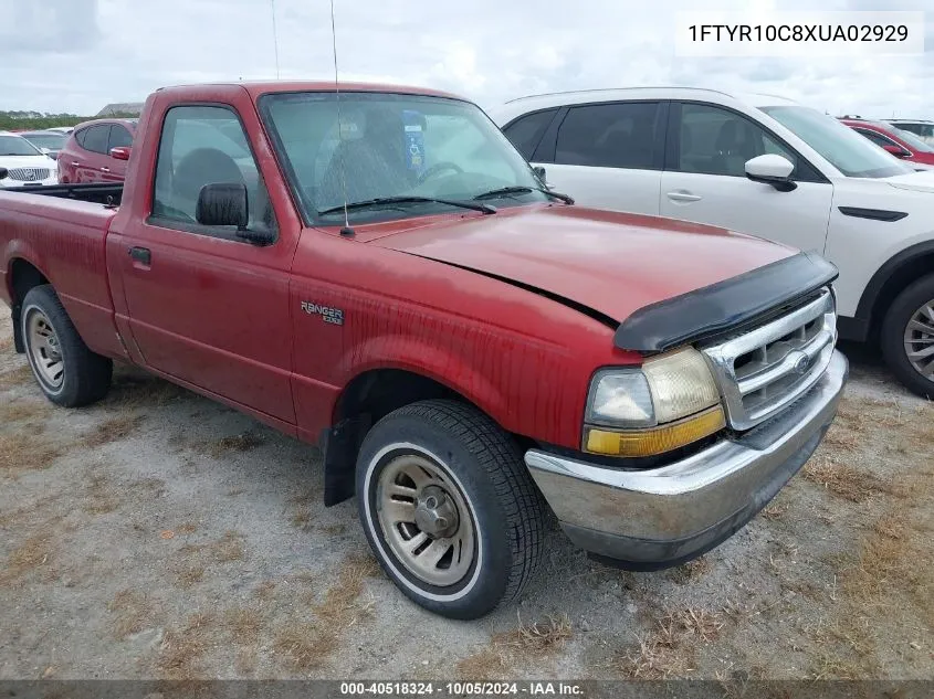 1999 Ford Ranger Xl/Xlt VIN: 1FTYR10C8XUA02929 Lot: 40518324