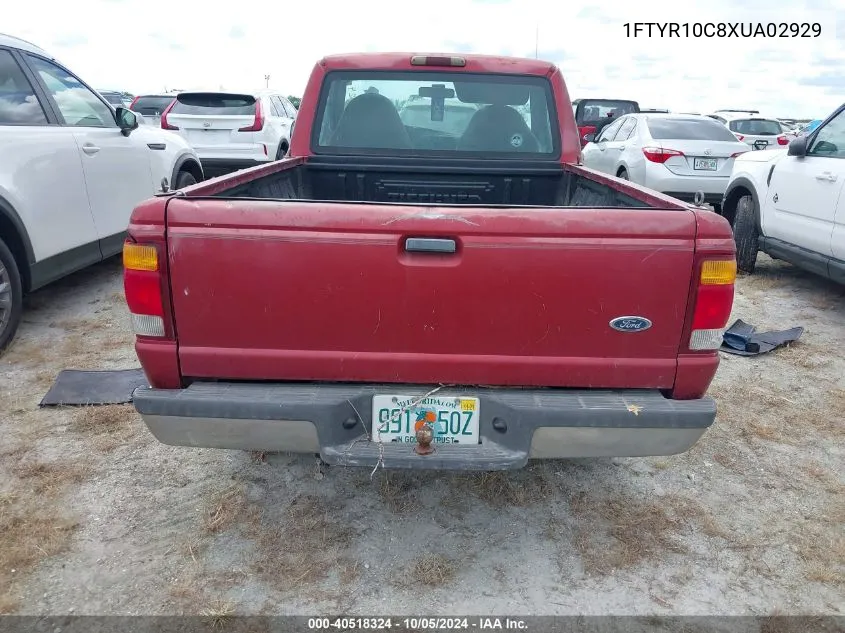 1999 Ford Ranger Xl/Xlt VIN: 1FTYR10C8XUA02929 Lot: 40518324