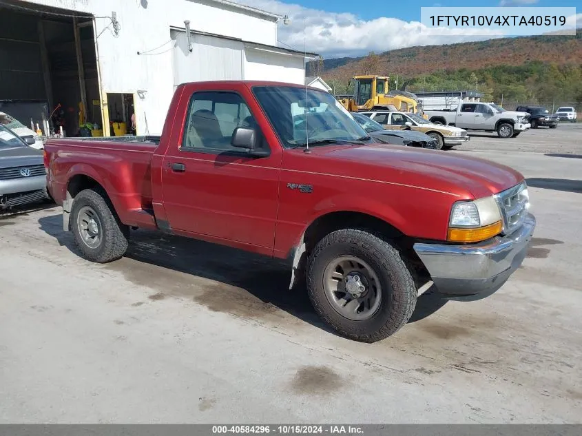 1999 Ford Ranger Xl/Xlt VIN: 1FTYR10V4XTA40519 Lot: 40584296