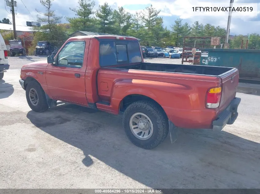 1999 Ford Ranger Xl/Xlt VIN: 1FTYR10V4XTA40519 Lot: 40584296