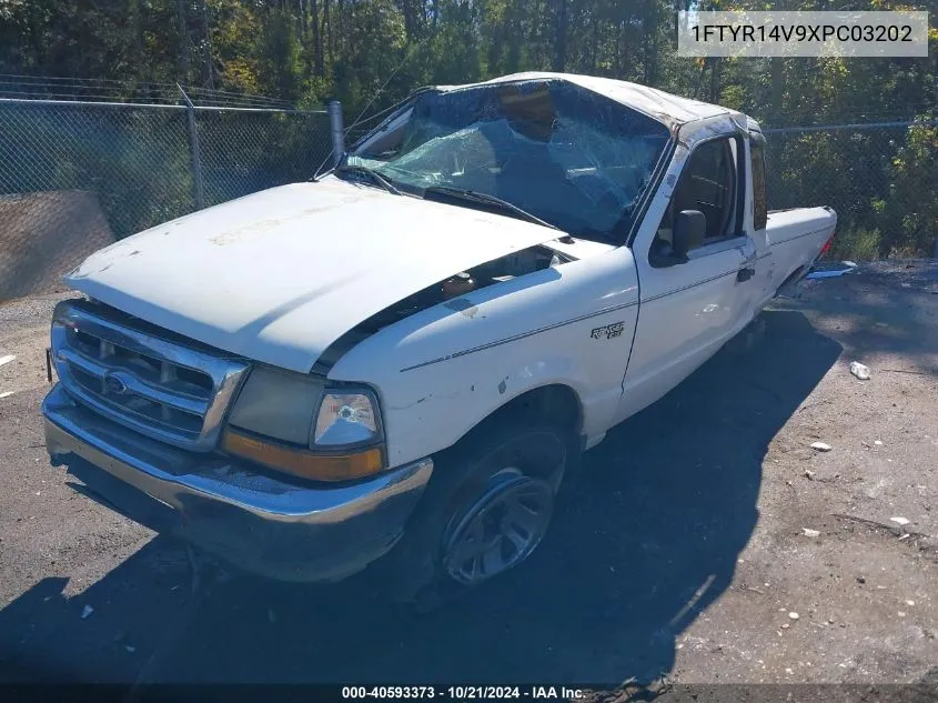 1999 Ford Ranger Super Cab VIN: 1FTYR14V9XPC03202 Lot: 40593373