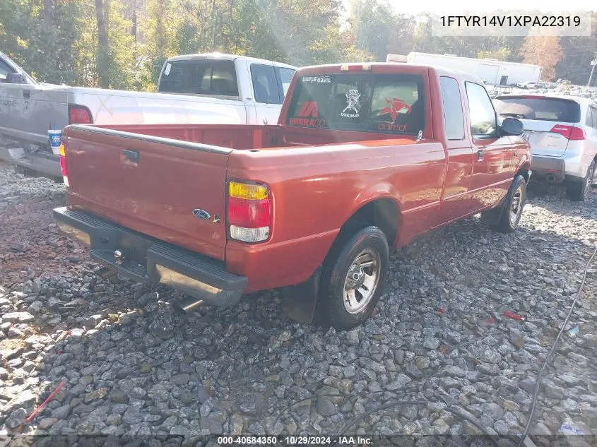 1999 Ford Ranger Xl/Xlt VIN: 1FTYR14V1XPA22319 Lot: 40684350