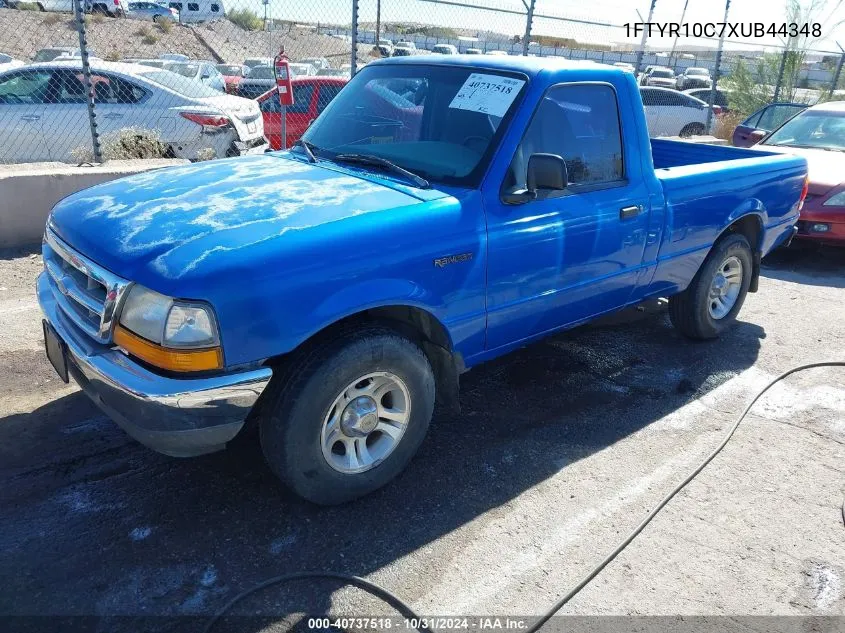 1999 Ford Ranger Xl/Xlt VIN: 1FTYR10C7XUB44348 Lot: 40737518