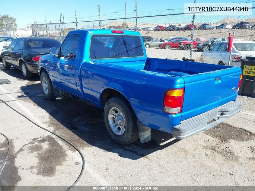 1999 Ford Ranger Xl/Xlt VIN: 1FTYR10C7XUB44348 Lot: 40737518