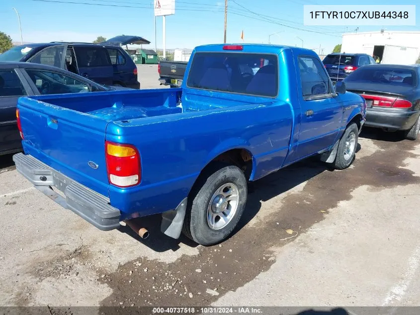 1999 Ford Ranger Xl/Xlt VIN: 1FTYR10C7XUB44348 Lot: 40737518