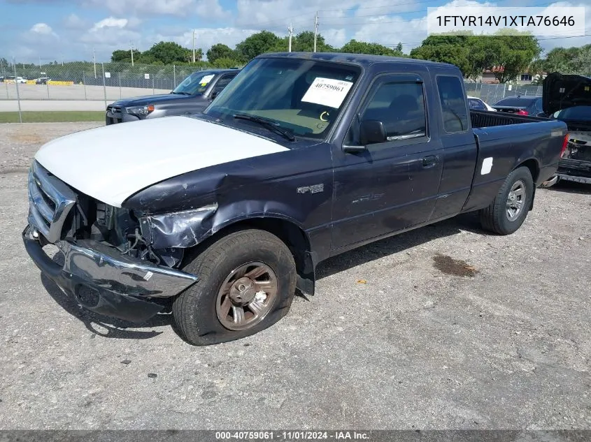 1999 Ford Ranger Xl/Xlt VIN: 1FTYR14V1XTA76646 Lot: 40759061