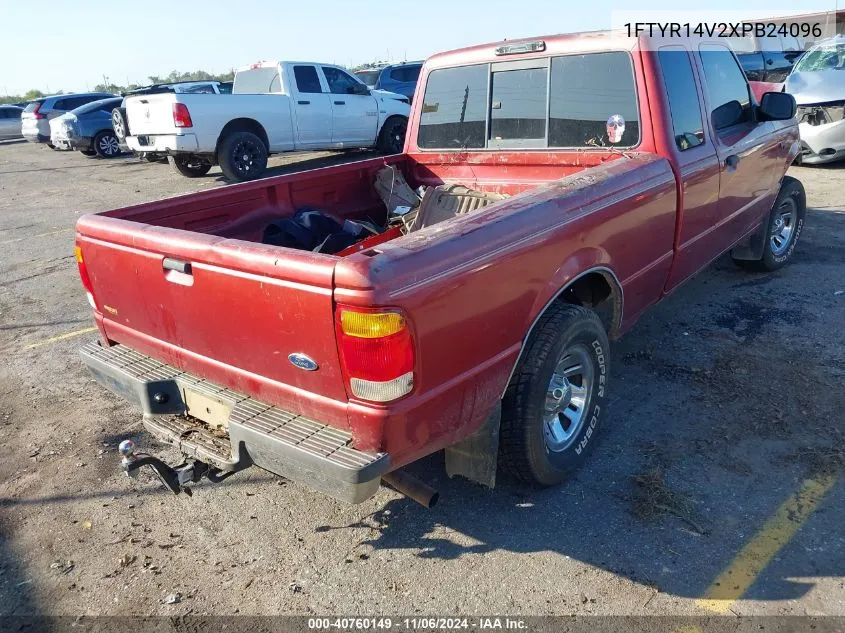 1999 Ford Ranger Xl/Xlt VIN: 1FTYR14V2XPB24096 Lot: 40760149