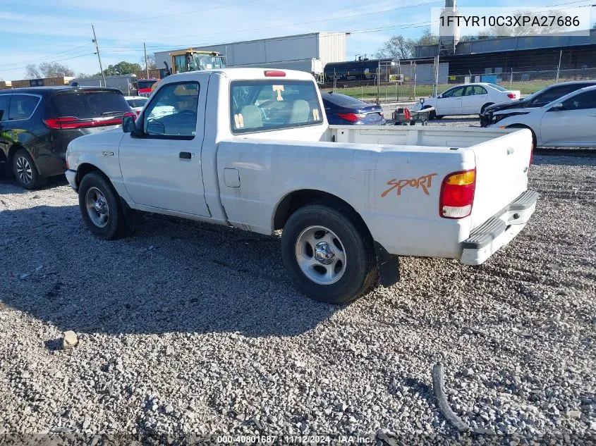 1999 Ford Ranger Xl/Xlt VIN: 1FTYR10C3XPA27686 Lot: 40801687