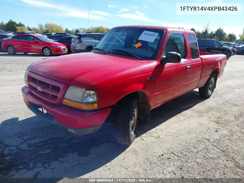 1999 Ford Ranger Xl/Xlt VIN: 1FTYR14V4XPB43426 Lot: 40808454