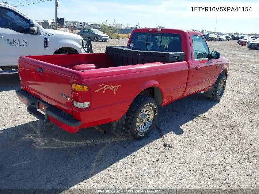 1999 Ford Ranger VIN: 1FTYR10V5XPA41154 Lot: 40828702