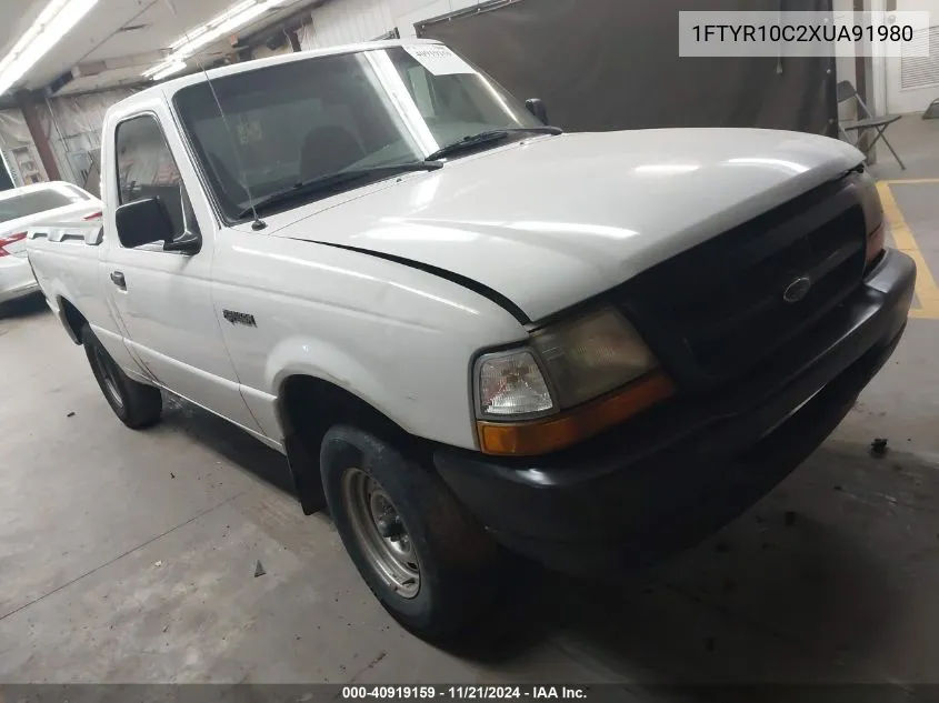 1999 Ford Ranger Xl/Xlt VIN: 1FTYR10C2XUA91980 Lot: 40919159