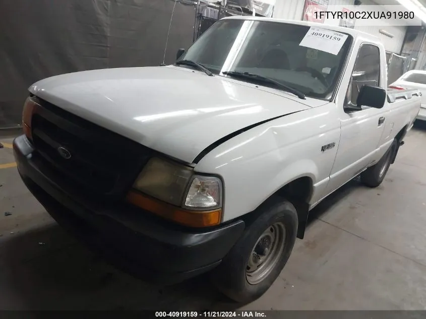 1999 Ford Ranger Xl/Xlt VIN: 1FTYR10C2XUA91980 Lot: 40919159