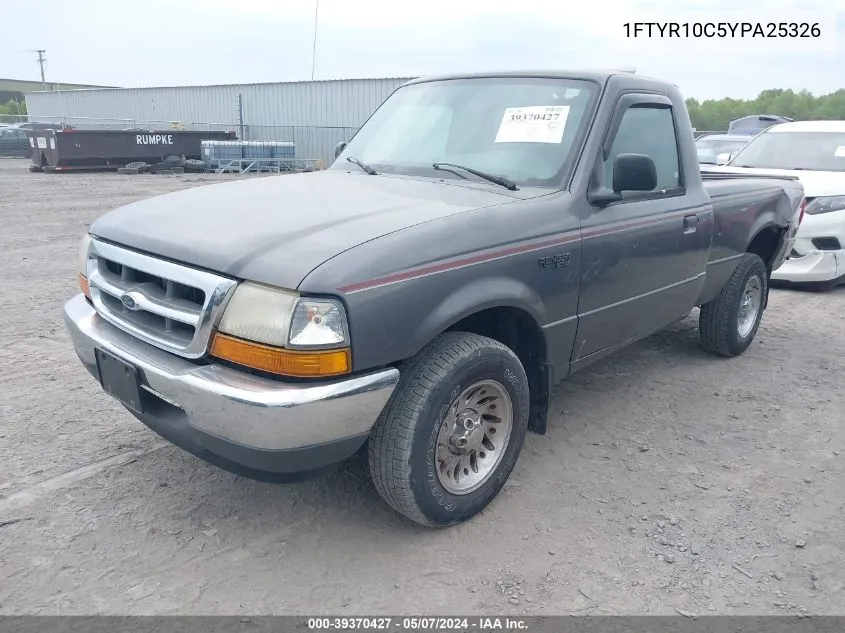 2000 Ford Ranger Xl/Xlt VIN: 1FTYR10C5YPA25326 Lot: 39370427