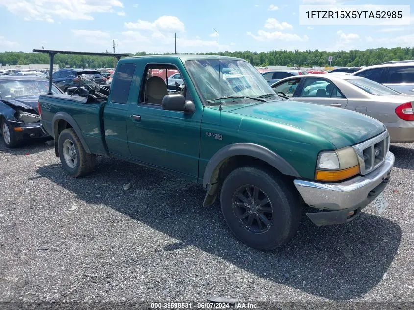 2000 Ford Ranger Xlt VIN: 1FTZR15X5YTA52985 Lot: 39598531