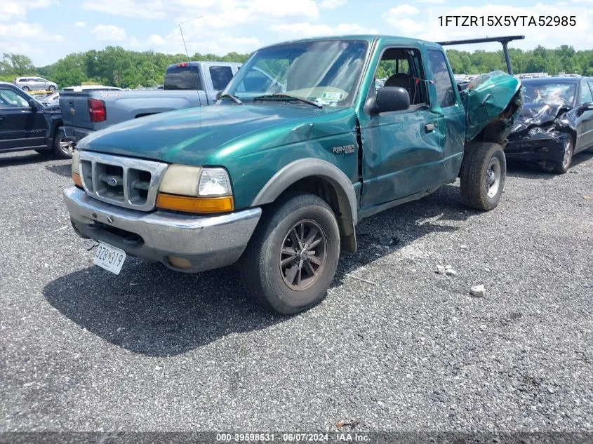 2000 Ford Ranger Xlt VIN: 1FTZR15X5YTA52985 Lot: 39598531