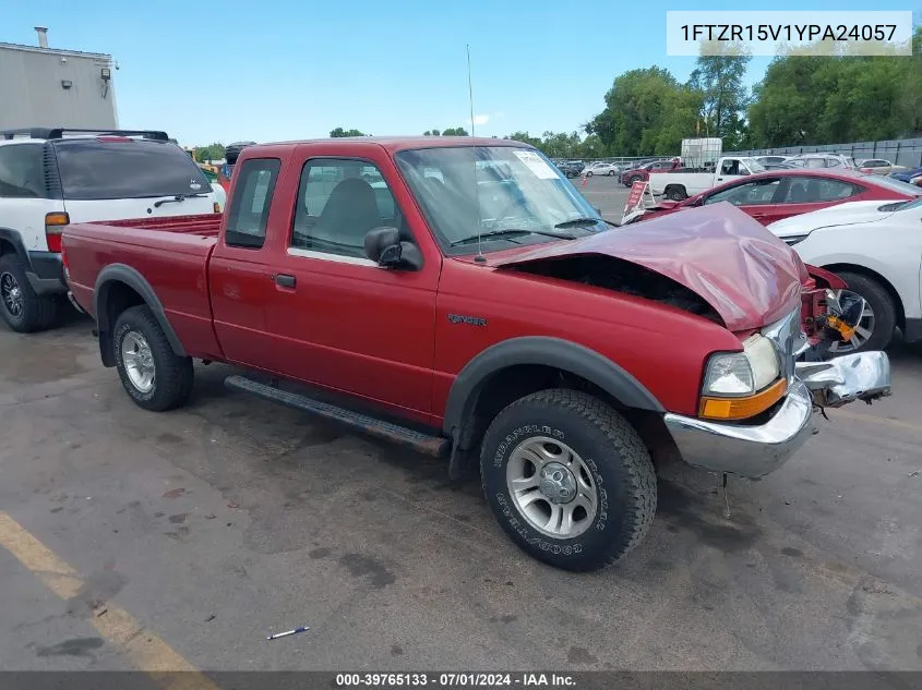 2000 Ford Ranger Xl/Xlt VIN: 1FTZR15V1YPA24057 Lot: 39765133