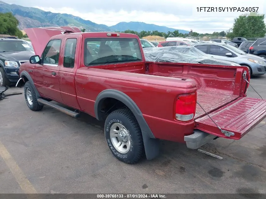 2000 Ford Ranger Xl/Xlt VIN: 1FTZR15V1YPA24057 Lot: 39765133