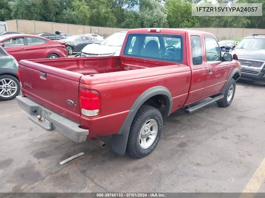 2000 Ford Ranger Xl/Xlt VIN: 1FTZR15V1YPA24057 Lot: 39765133