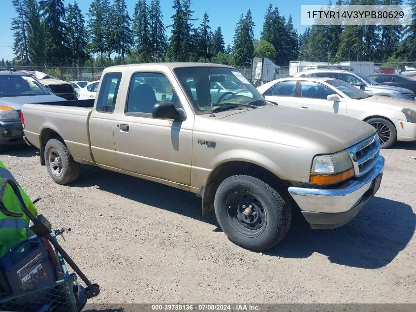 2000 Ford Ranger Xl/Xlt VIN: 1FTYR14V3YPB80629 Lot: 39788136