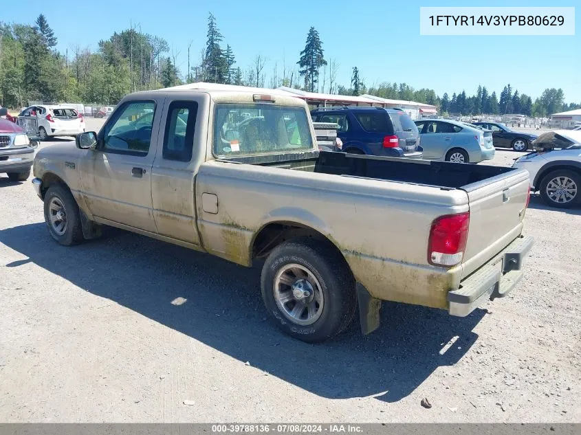 2000 Ford Ranger Xl/Xlt VIN: 1FTYR14V3YPB80629 Lot: 39788136