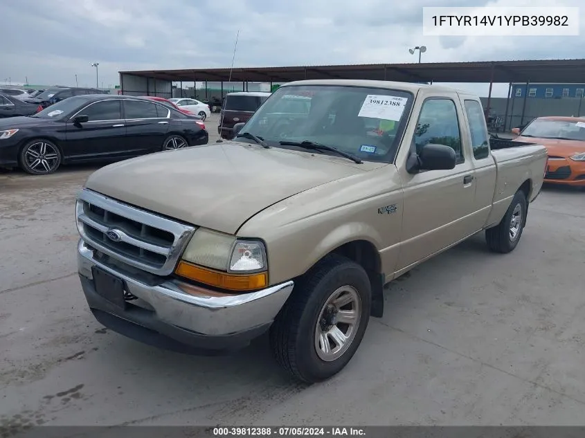 1FTYR14V1YPB39982 2000 Ford Ranger Xl/Xlt