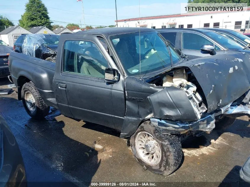 2000 Ford Ranger Xl/Xlt VIN: 1FTYR10C0YTA18159 Lot: 39999126