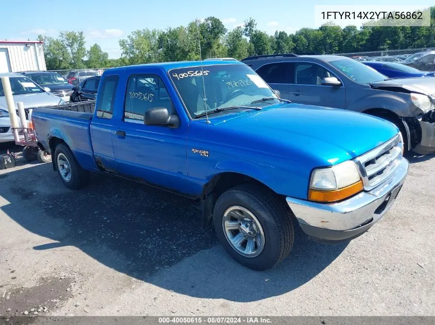 2000 Ford Ranger Xlt VIN: 1FTYR14X2YTA56862 Lot: 40050615