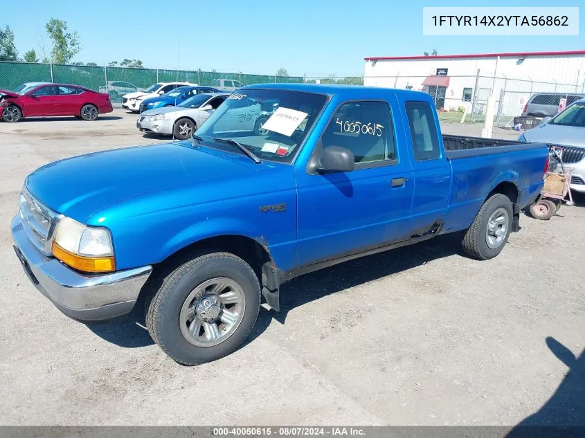 2000 Ford Ranger Xlt VIN: 1FTYR14X2YTA56862 Lot: 40050615