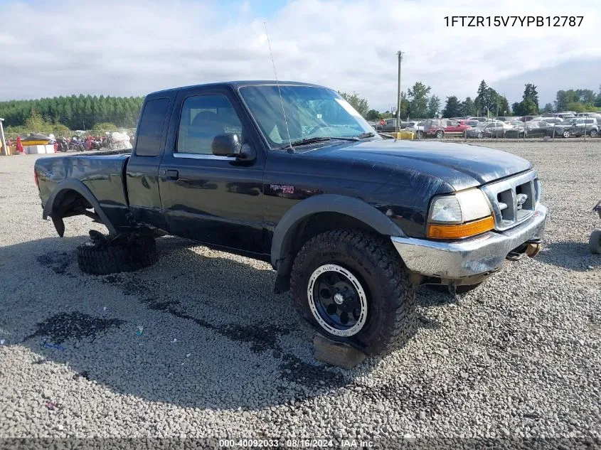 2000 Ford Ranger Xl/Xlt VIN: 1FTZR15V7YPB12787 Lot: 40092033