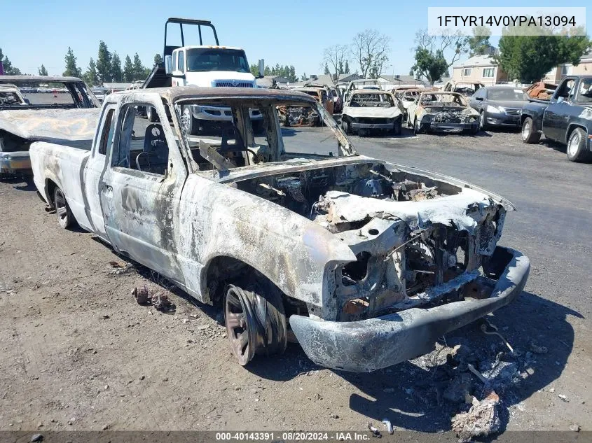 2000 Ford Ranger Xl/Xlt VIN: 1FTYR14V0YPA13094 Lot: 40143391