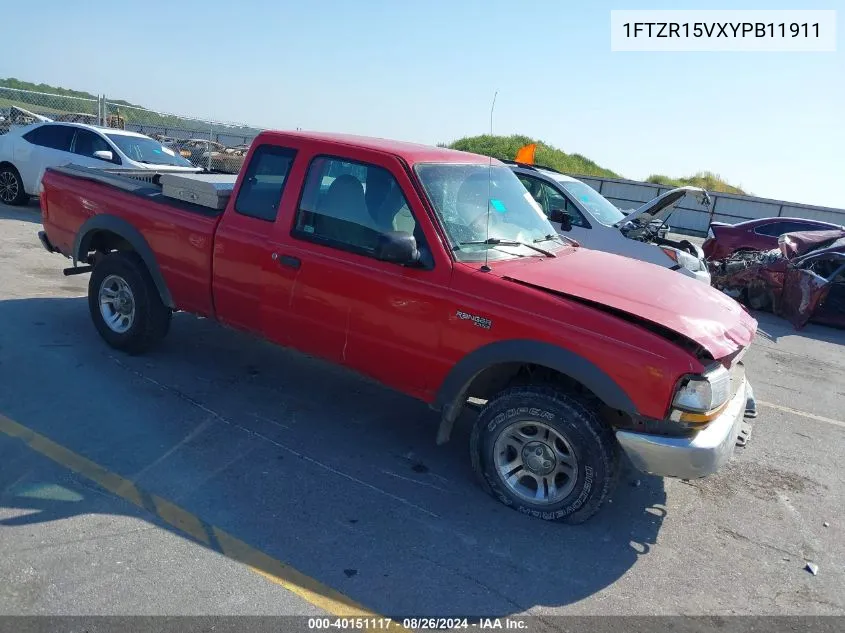 2000 Ford Ranger Xl/Xlt VIN: 1FTZR15VXYPB11911 Lot: 40151117