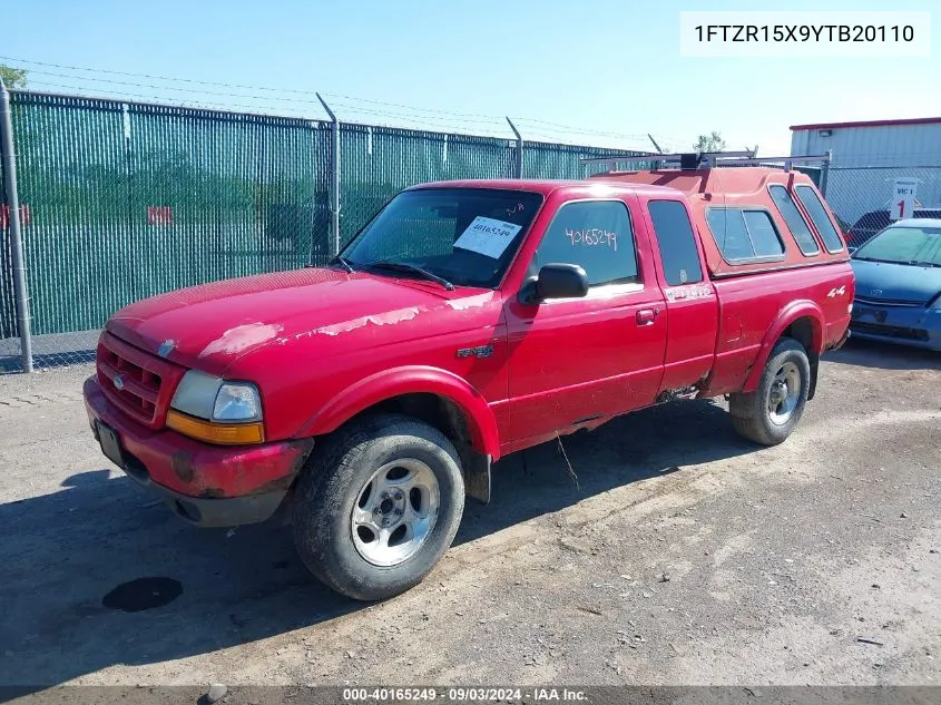 2000 Ford Ranger Xlt VIN: 1FTZR15X9YTB20110 Lot: 40165249