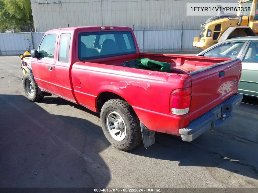 2000 Ford Ranger Xl/Xlt VIN: 1FTYR14V1YPB63358 Lot: 40167876