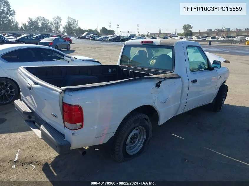 2000 Ford Ranger Xl/Xlt VIN: 1FTYR10C3YPC15559 Lot: 40170960