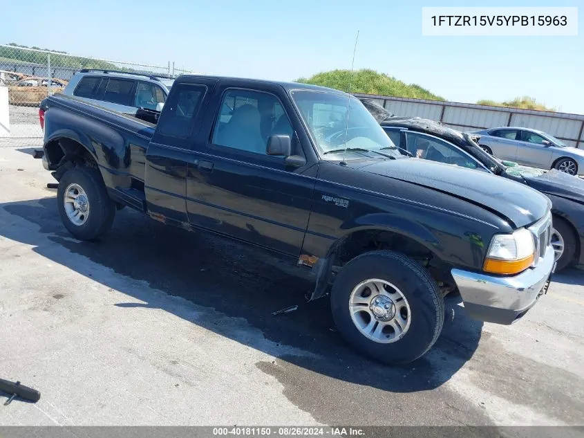 2000 Ford Ranger Xl/Xlt VIN: 1FTZR15V5YPB15963 Lot: 40181150