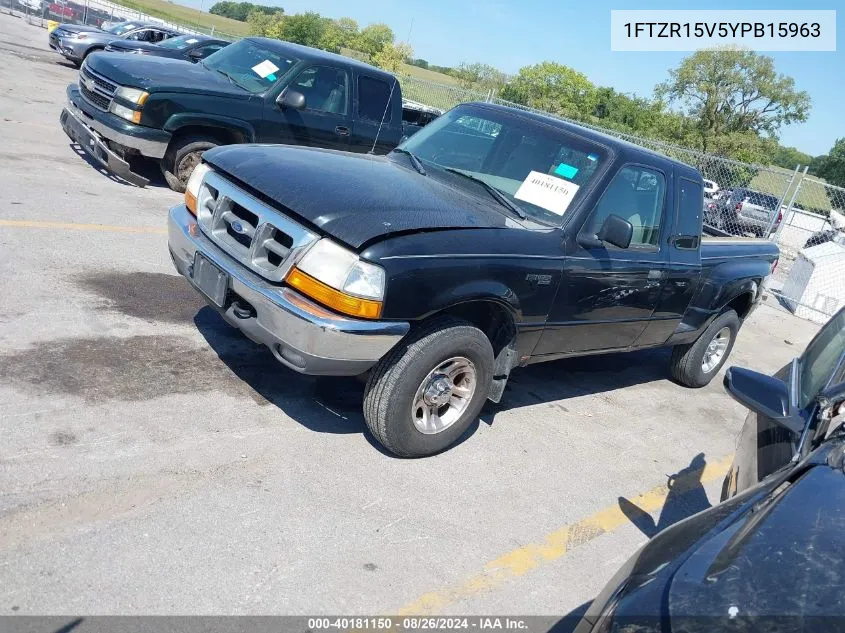 2000 Ford Ranger Xl/Xlt VIN: 1FTZR15V5YPB15963 Lot: 40181150