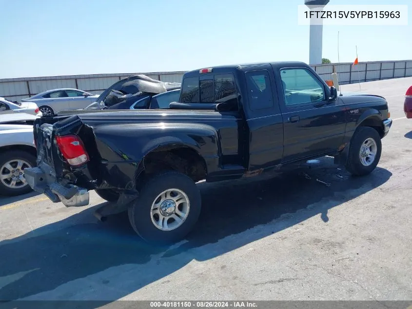 2000 Ford Ranger Xl/Xlt VIN: 1FTZR15V5YPB15963 Lot: 40181150