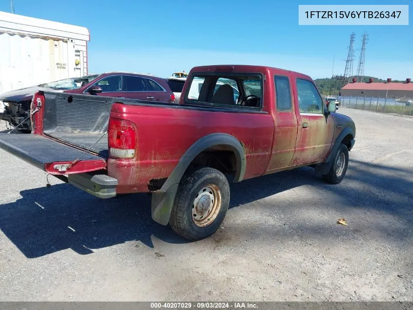 2000 Ford Ranger Xl/Xlt VIN: 1FTZR15V6YTB26347 Lot: 40207029