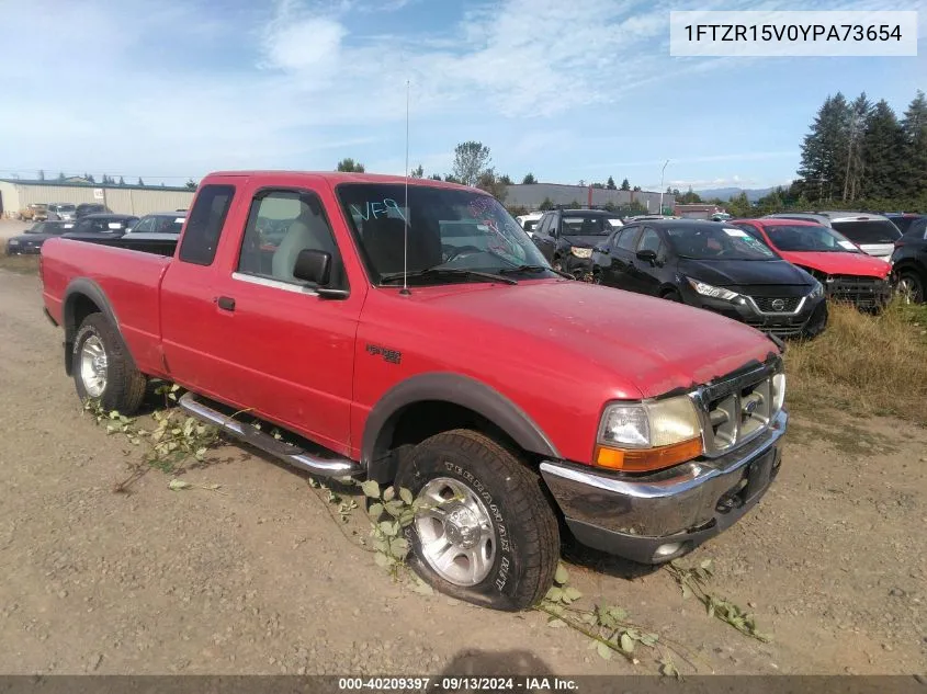 2000 Ford Ranger Xl/Xlt VIN: 1FTZR15V0YPA73654 Lot: 40209397