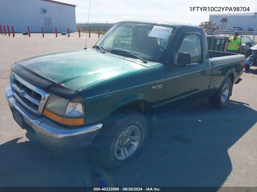 1FTYR10C2YPA98704 2000 Ford Ranger Xl/Xlt