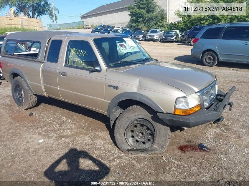 2000 Ford Ranger Xlt VIN: 1FTZR15X2YPA84818 Lot: 40231732