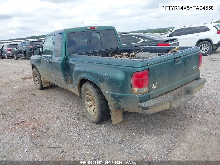 2000 Ford Ranger Xl/Xlt VIN: 1FTYR14V5YTA04558 Lot: 40303857