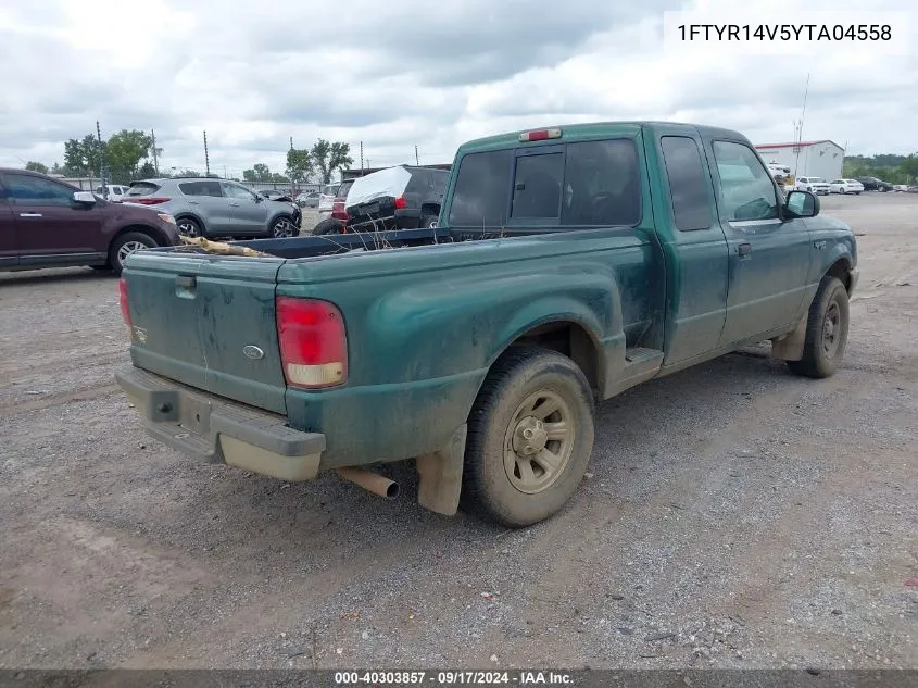 2000 Ford Ranger Xl/Xlt VIN: 1FTYR14V5YTA04558 Lot: 40303857