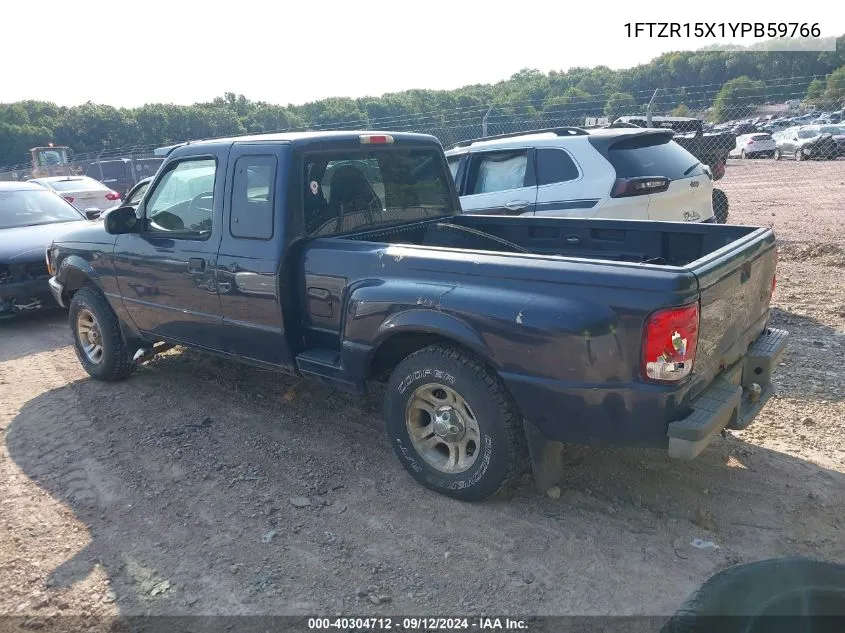 2000 Ford Ranger Xlt VIN: 1FTZR15X1YPB59766 Lot: 40304712