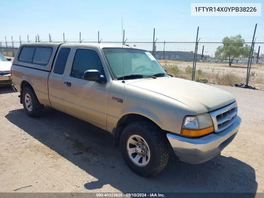 2000 Ford Ranger Xlt VIN: 1FTYR14X0YPB38226 Lot: 40323625