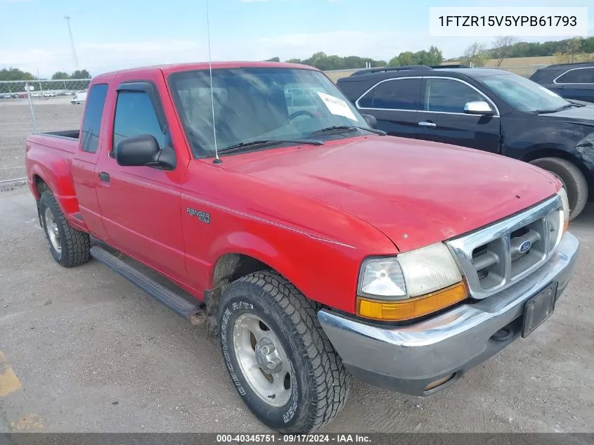 2000 Ford Ranger Super Cab VIN: 1FTZR15V5YPB61793 Lot: 40345751