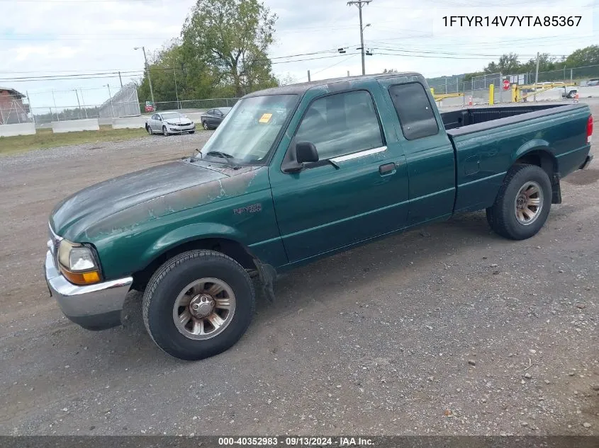 2000 Ford Ranger Xl/Xlt VIN: 1FTYR14V7YTA85367 Lot: 40352983